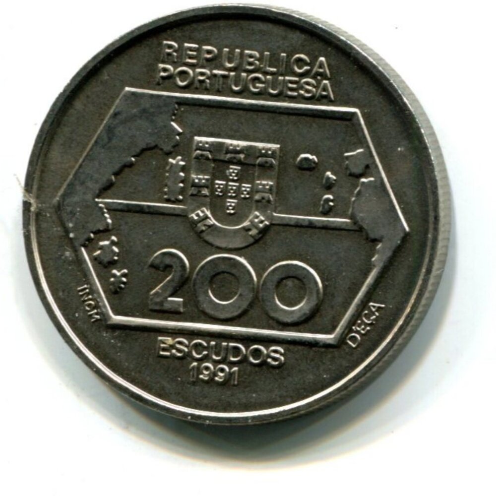 1991 Portugal Commemorative 200 Escudos Coin (b479-3)
